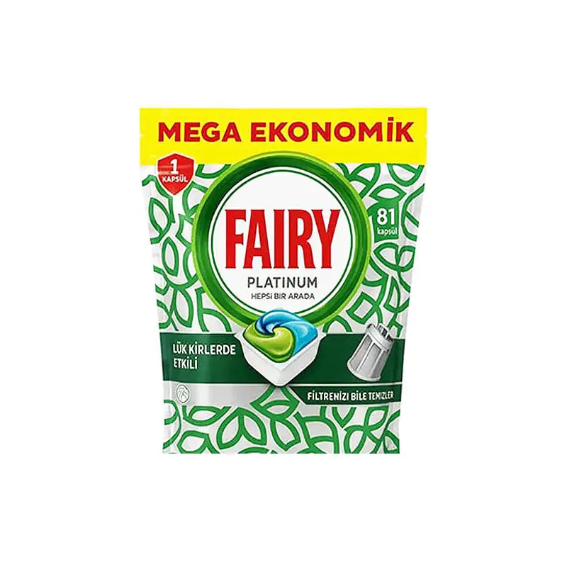 قرص ماشین ظرفشویی فیریFairy مدل پلاتینیوم Platinum بسته 81 عددی