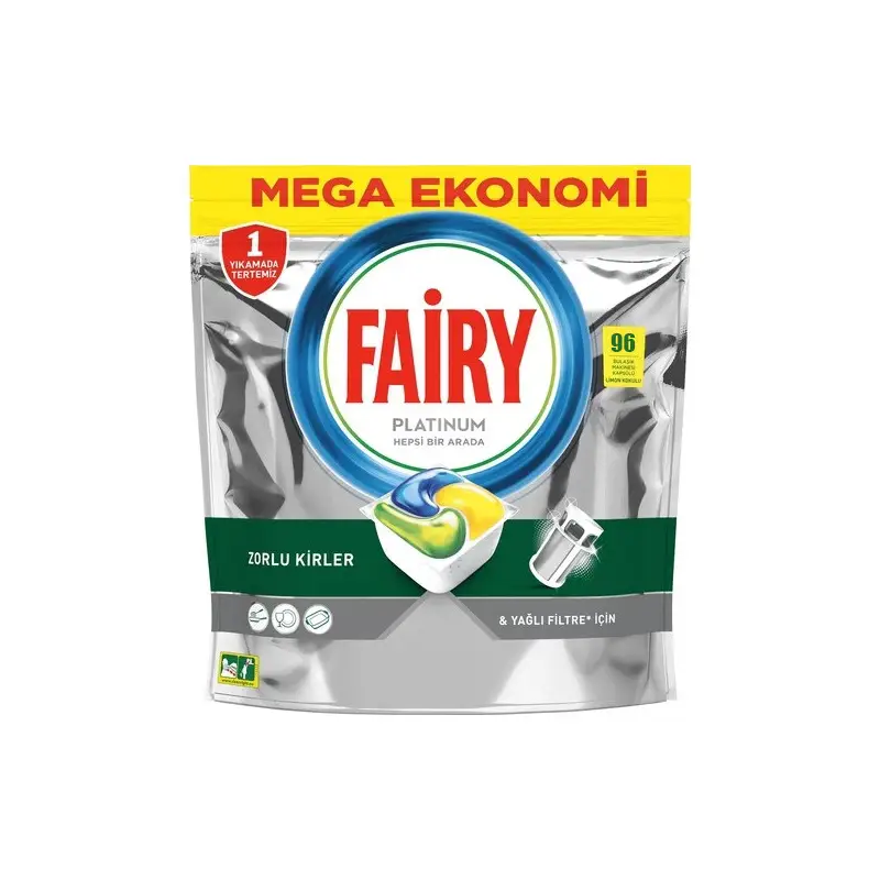 قرص ماشین ظرفشویی فیری Fairy پلاتینیوم Platinum بسته96 عددی